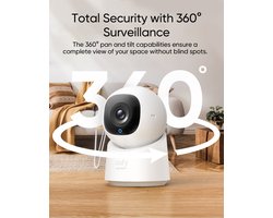 eufy Security - Indoor Cam C220 - beveiligingscamera met 2K resolutie en 360° PTZ
