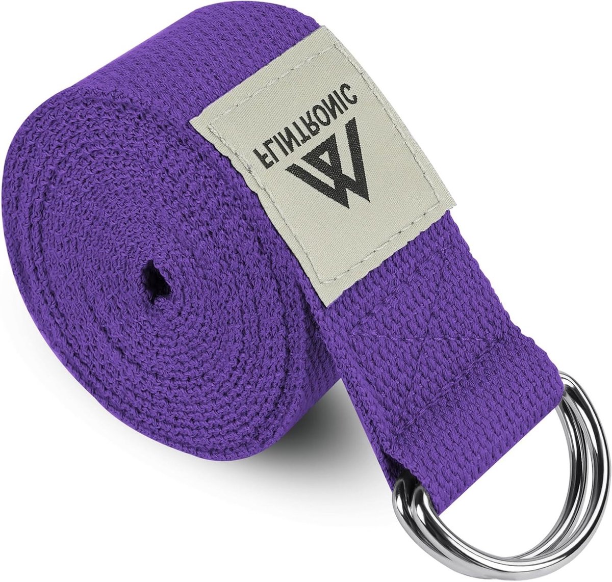 Yoga Stretch Band met D-Ring van 100% Katoen - Ideaal voor Yoga en Pilates, Geschikt voor Beginners en Gevorderden