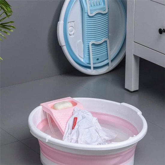 Vouwwasbord - Wasbak met bord - Handwas Kleding - Ruimtebesparend Opvouwbaar - 515 x 505 cm - Groen — afbeelding 2