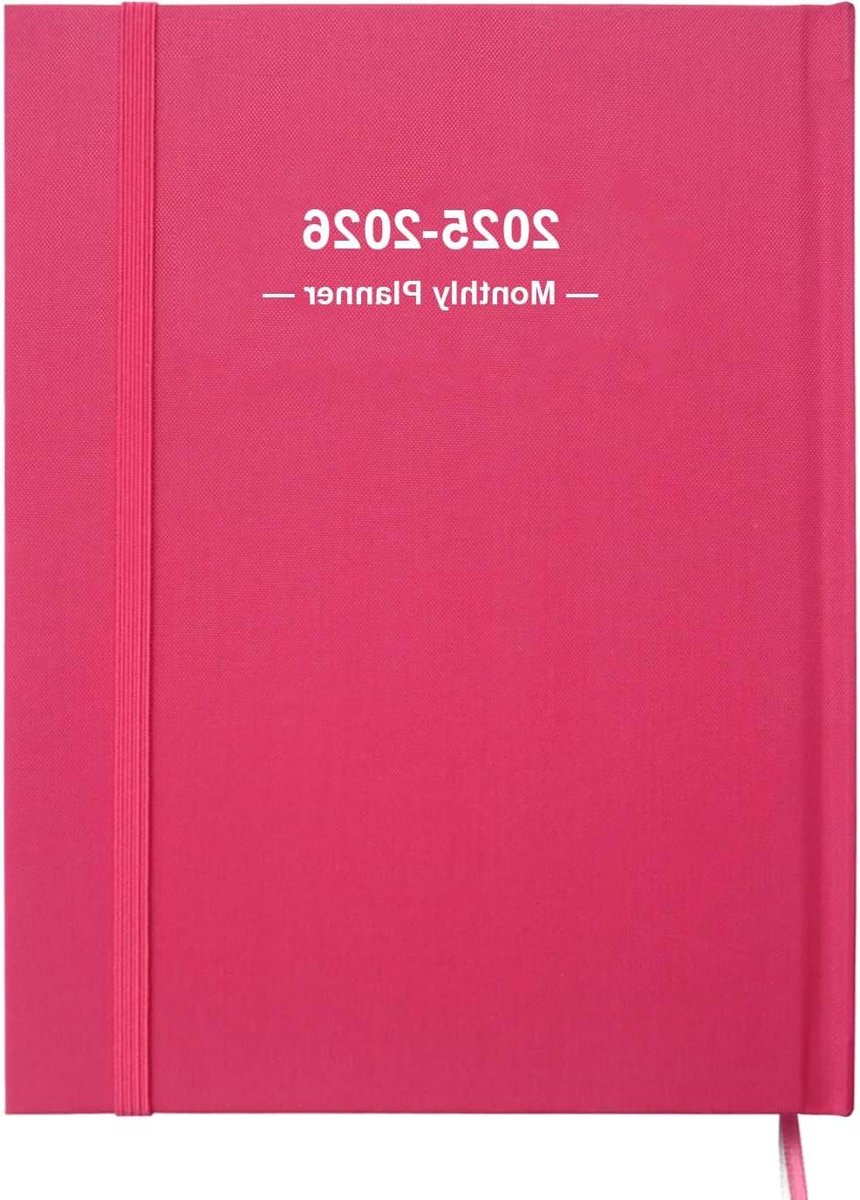 Maandplanner 2024-2025 - Agenda Kalender - Planning Organiseren - 2 Jaar Overzicht - 7 x 10 inch - Roze