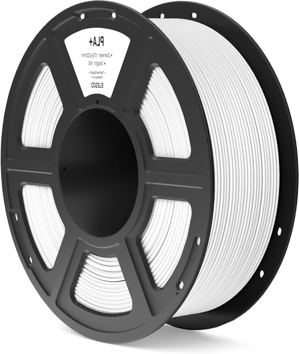 PLA+ Filament - 3D Printer Draad - 3D Prints Maken - Hoge Maatnauwkeurigheid - 1 kg - Wit