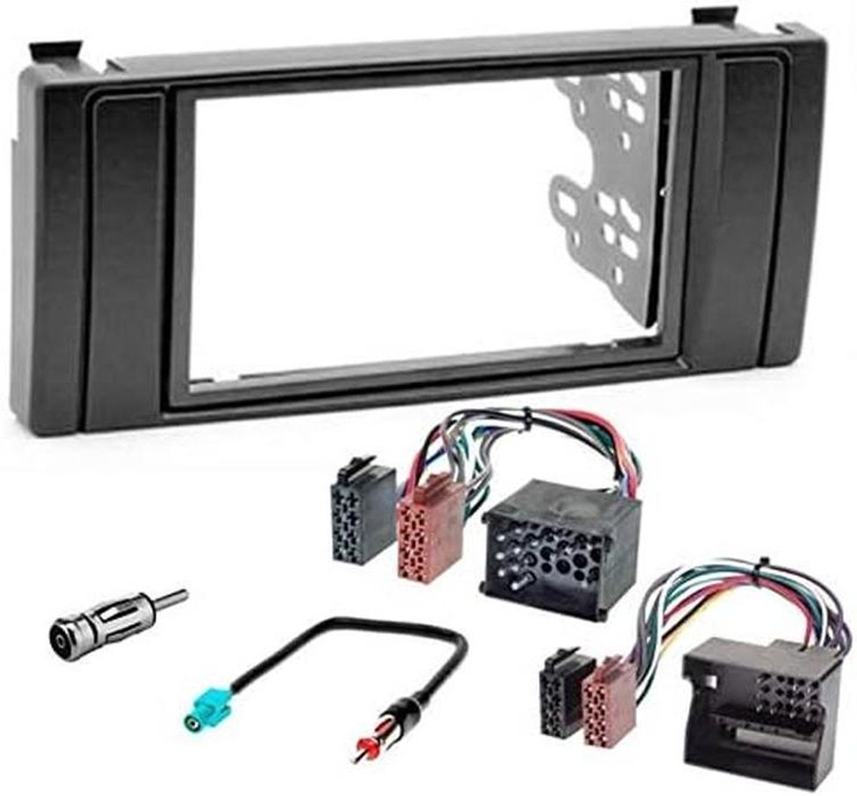Radio Paneel Frame - Inbouw Frame - Auto Radio Installatie - Inclusief Adapters - 2 DIN - Zwart