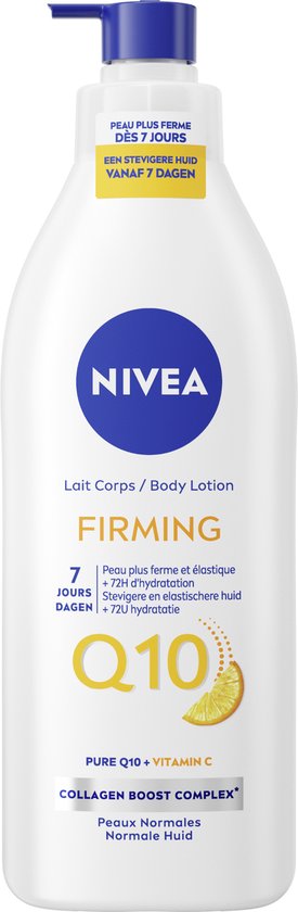 NIVEA Q10 Verstevigende Bodylotion met Pomp - Lotion met Vitamine C - Bodycrème - 72 uur Hydratatie - Voor Normale Huid - 400 ml