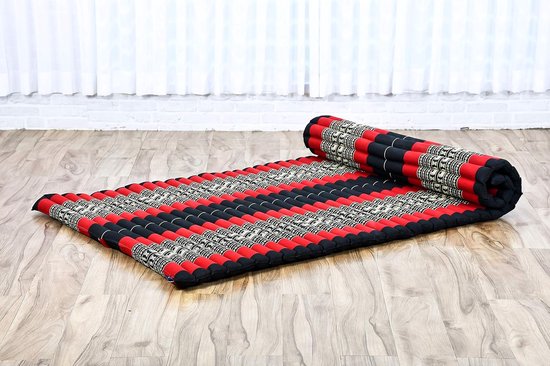 Opvouwbaar Matras - Gasten Vloerbed Camping Matras - Ontspanning en Yoga - Gevuld met Natuurlijke Kapok - 190x100x5 cm — afbeelding 4