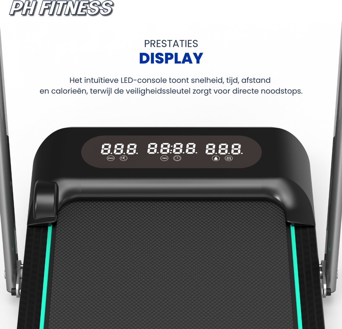 PH Loopband WP400 8 km/h Opvouwbaar Zwart - afbeelding 3