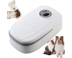 Automatische Huisdieren Voeder - Voederbak - Huisdier Voederbak - Voederbak Kat - Elektrische voederbak - Automatische voerbak - 1 Maaltijden - Grote capaciteit voedselopslag - nat en droogvoer - voor katten en honden - 24*14*7.5cm - grijs