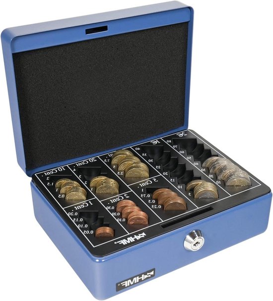 Euro Munt Tray 20 x 16 x 9 cm - Blauw, Organiseer Muntjes, Ideaal voor Thuis en Kantoor — afbeelding 5