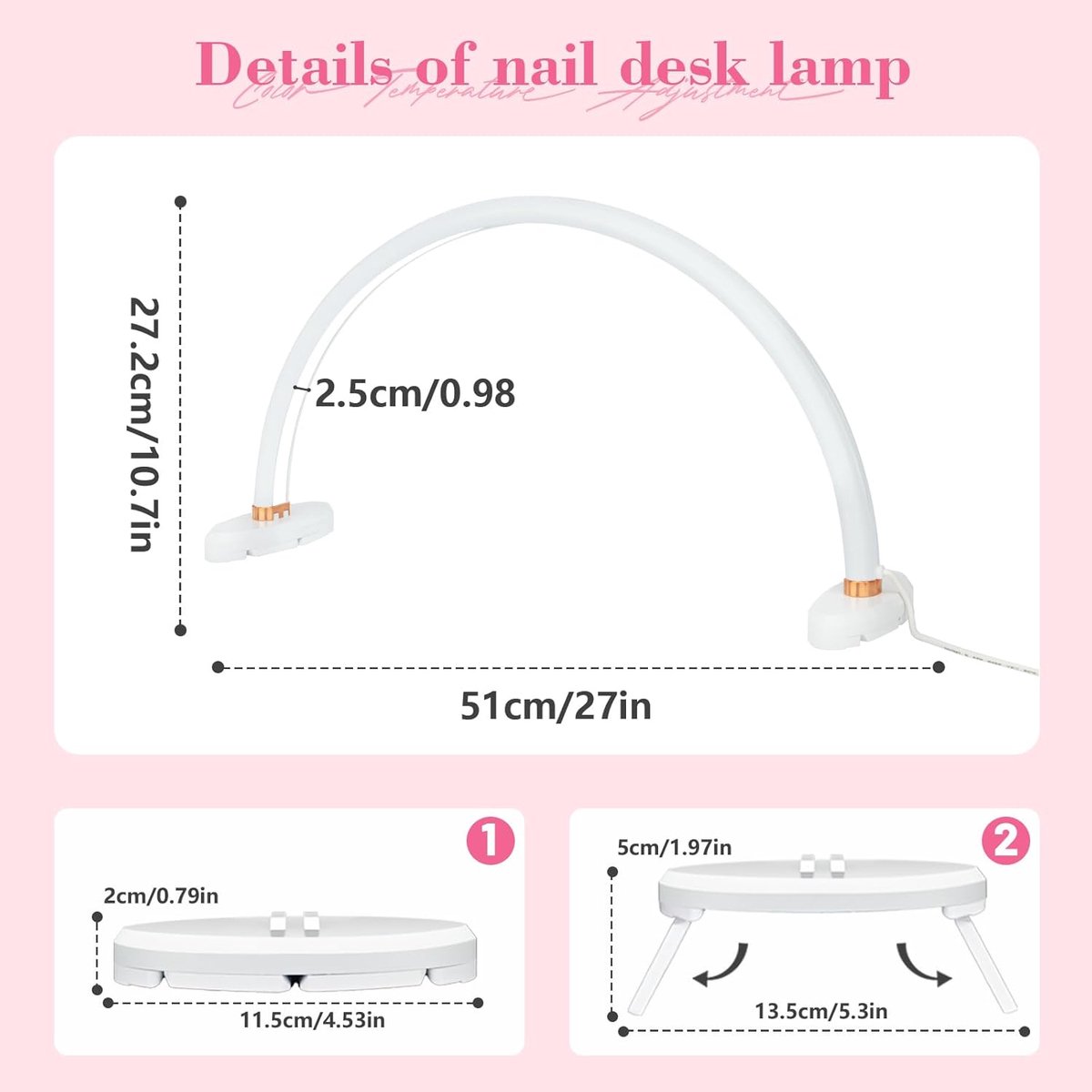Nagellamp Halve Maan - Lichtring Bureau thumbnail 4