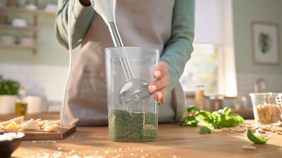 Bosch MSM66110 ErgoMixx - Staafmixer - 600W - Inclusief maatbeker - Wit/Grijs