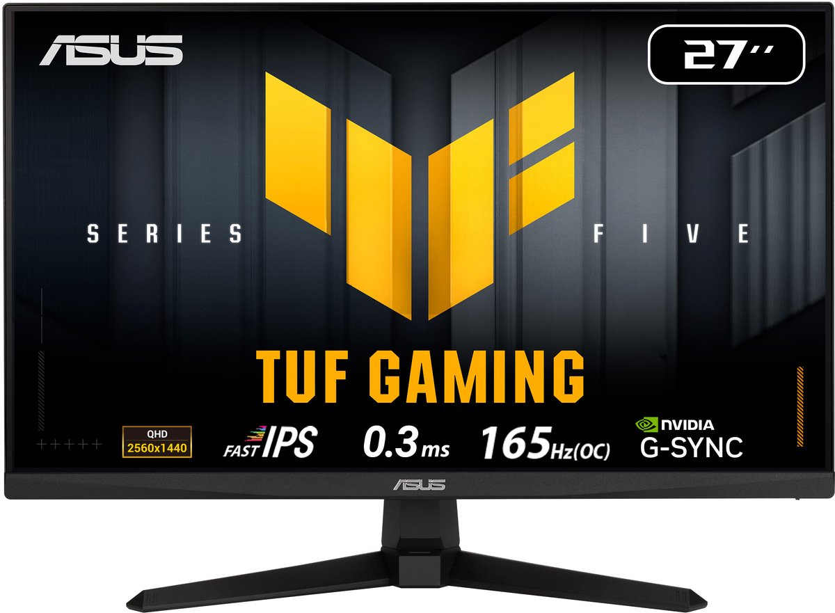 ASUS TUF Gaming VG27AQE5A QHD Gaming Monitor 165Hz 27 Inch - ASUS Computer Benelux - €149,00
