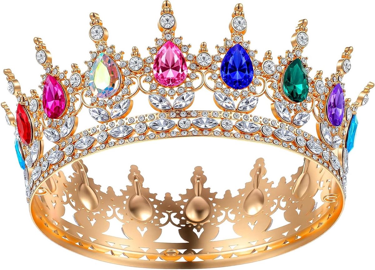 Koningin Tiara met Strass voor Vrouwen - Verjaardagscadeau, Bruiloft en Feestaccessoires voor Prinsessen en Foto Props
