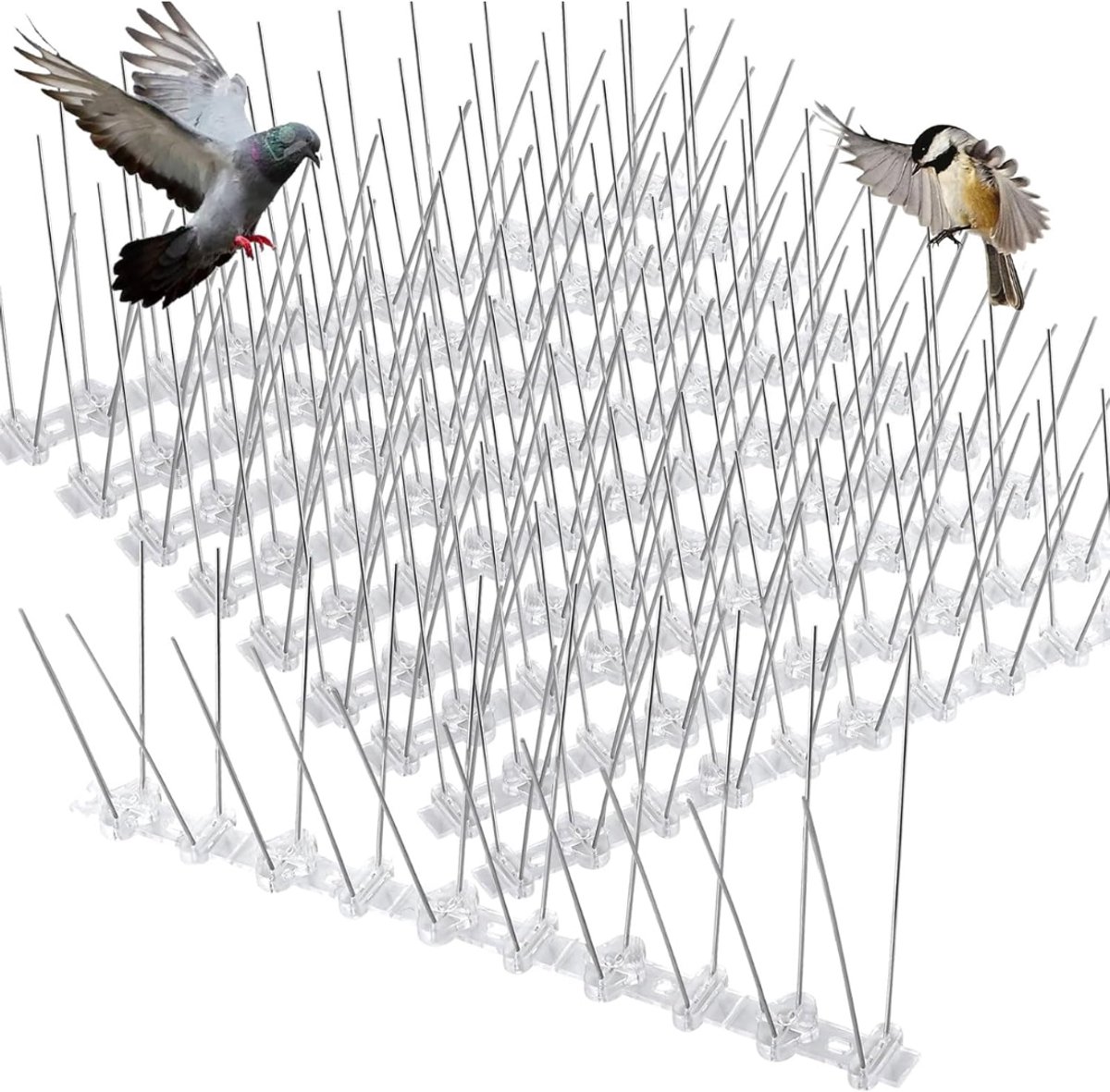 SVN® Duivenverjager - Duivenpinnen - Vogelpinnen - Duivenpinnen Met Plakstrip - Zilver - 25cm x 8cm x 12cm