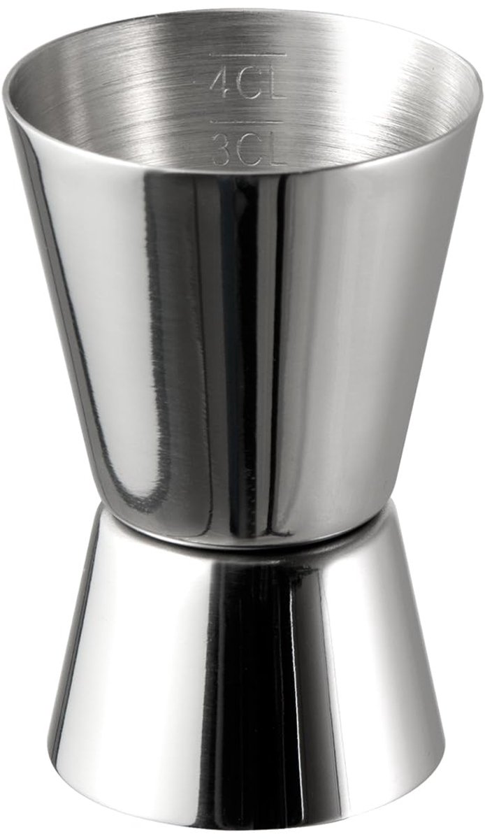 APS Germany barmaatbeker – dubbel 2 cl en 4 cl – RVS set van 2