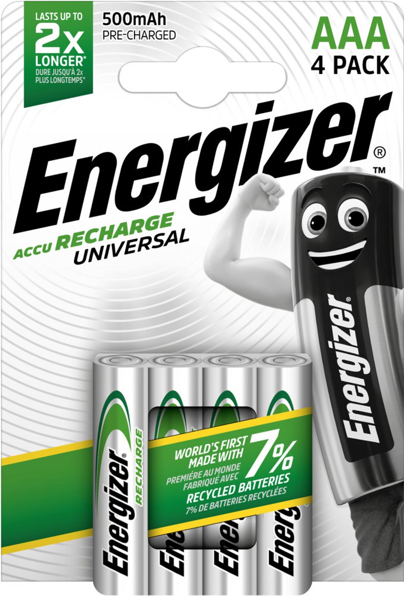 Energizer Universal HR03 AAA battery (rechargeable) NiMH 500 mAh 1.2 V 4 pc(s)