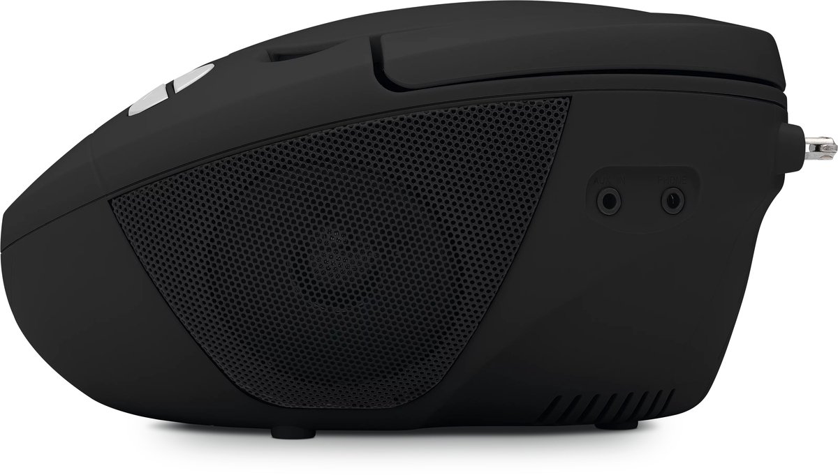 TechniSat VIOLA CD-1 - draagbare stereo cd-speler, Boombox met praktische draaggreep (radio voor kinderen, FM-radiotuner, Bluetooth-ontvangst, 2 x 1 W RMS-vermogen, net- en batterijvoeding) zwart thumbnail 2
