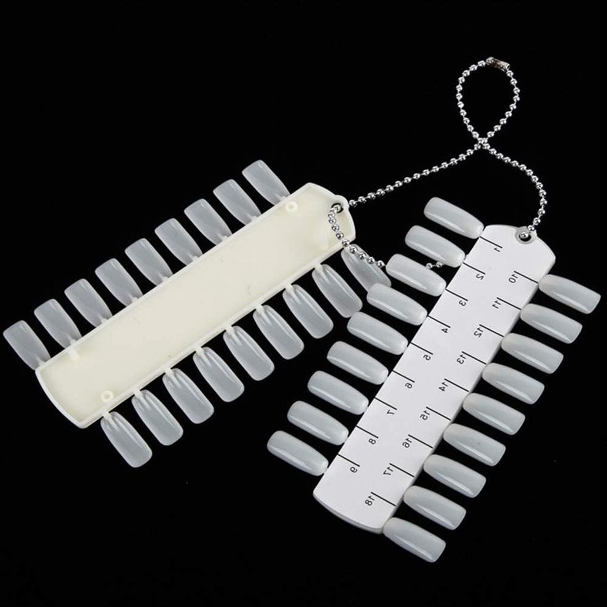 Nagelkleur Plaat - Nagellak Standaard - Salon Display - 36 Tips - 13 x 10 cm - Wit