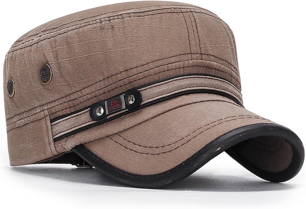 Vintage Katoenen Militair Pet voor Mannen - Verstelbare Army Baseball Cap met Stijl en Comfort