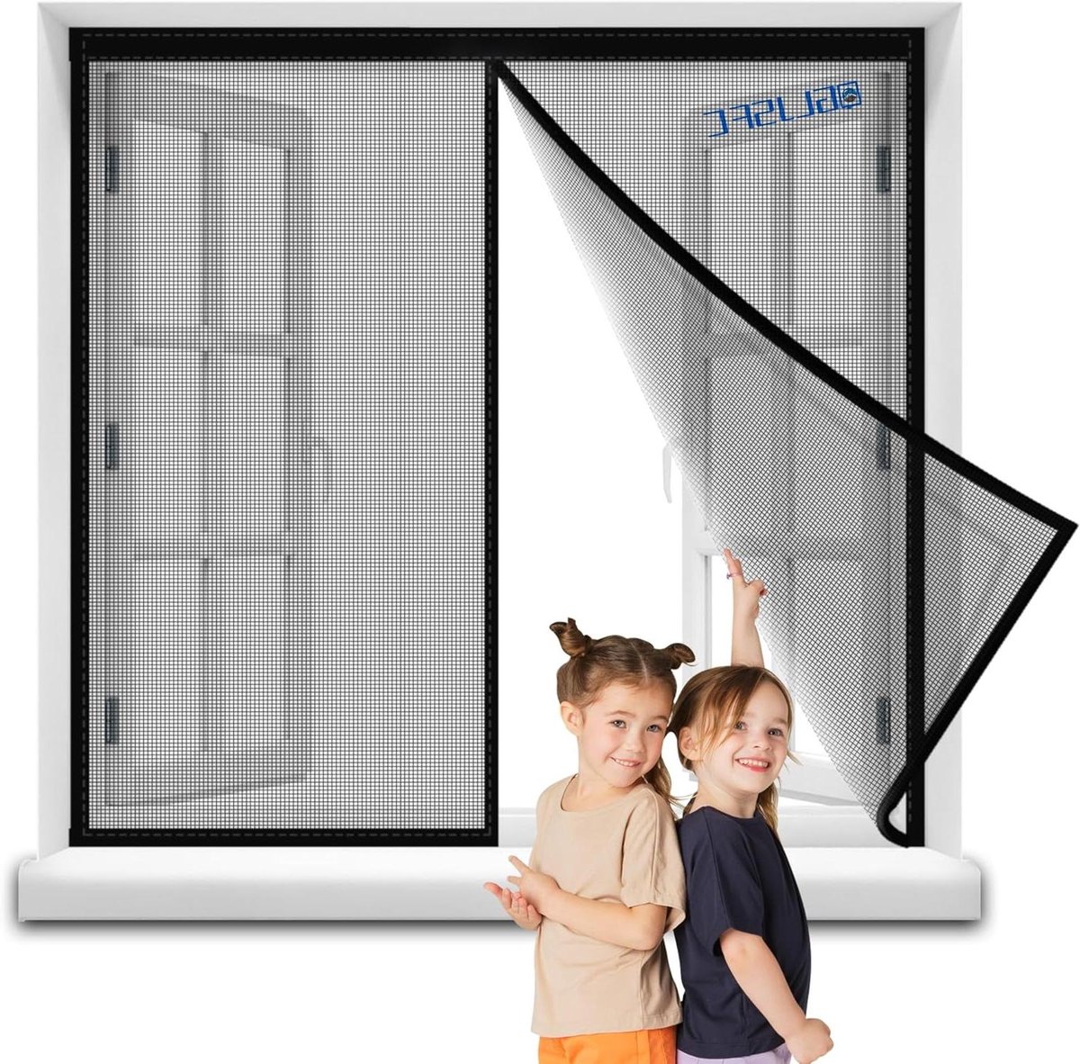 Horraam - Insectenhor - Buiten houden - Magnetische sluiting - 90x150cm - Zwart