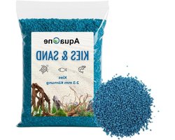 Aquariumgrind Zand - Bodembedekking Aquarium - Aquarium Decoratie - Afgeronde Randen - 5 kg - Turquoise