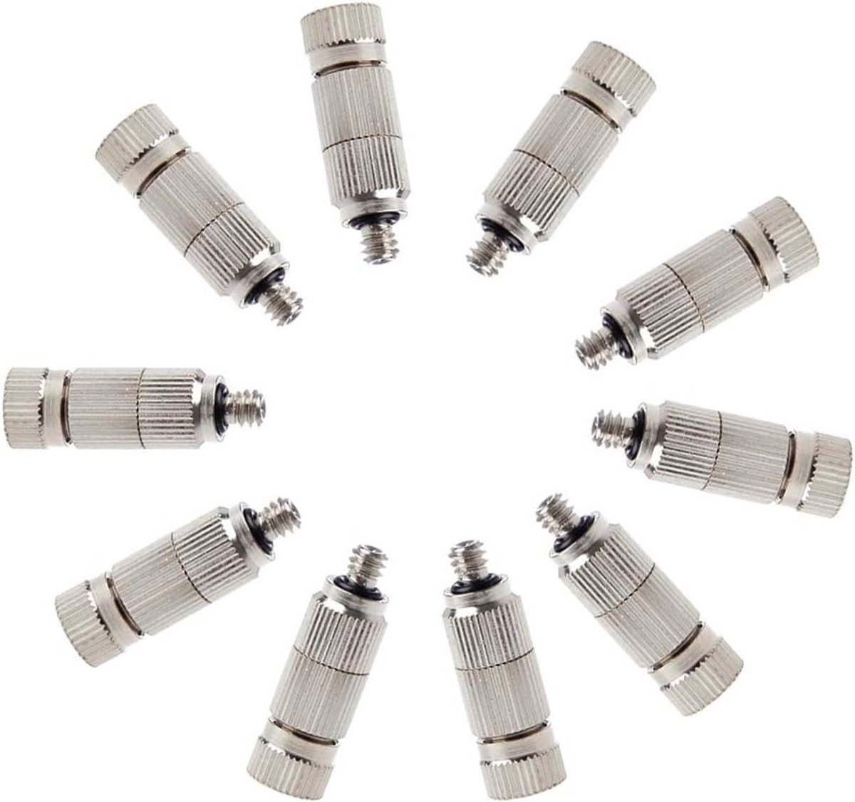 Roestvrijstalen Verstuivers - Sproeiers Koelsysteem - Outdoor Koeling - Hoge Druk Anti-Druppel - 0.5mm - Zilver