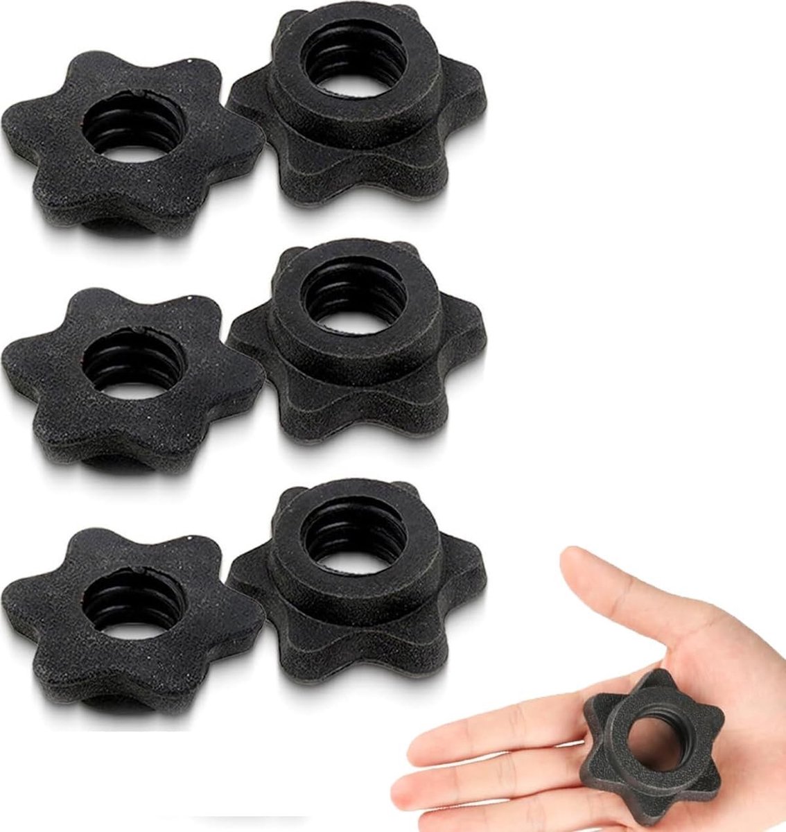 Anti-slip Quick Release Barbell Clips voor Gewichtheffen, 25 mm, Set van 6, Duurzaam en Lichtgewicht PVC, Perfect voor Dumbbells en Halters