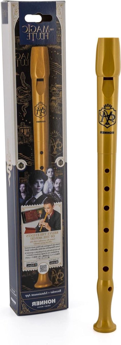 Gouden Blokfluit - Kunststof Fluit - Muziek Leren - Duitse Greep - C-Sopraan - Goud