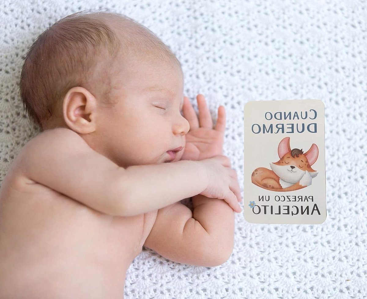 Mijlpaal kaarten baby - Fotokaarten eerste jaar - Herinneringen vastleggen - Aan beide zijden bedrukt - 10 x 1524 cm
