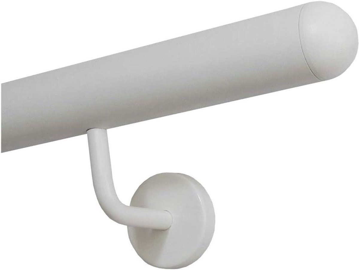 RVS Handgreep - Trapleuning Buiten - Veiligheid Trap - Wit Poedercoating - 150 cm - Wit