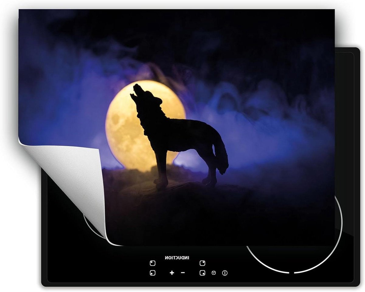 Inductie Beschermer - Kookplaat Mat - Extra Werkruimte - Krasbestendig Vinyl - 80x52 cm - Zwart