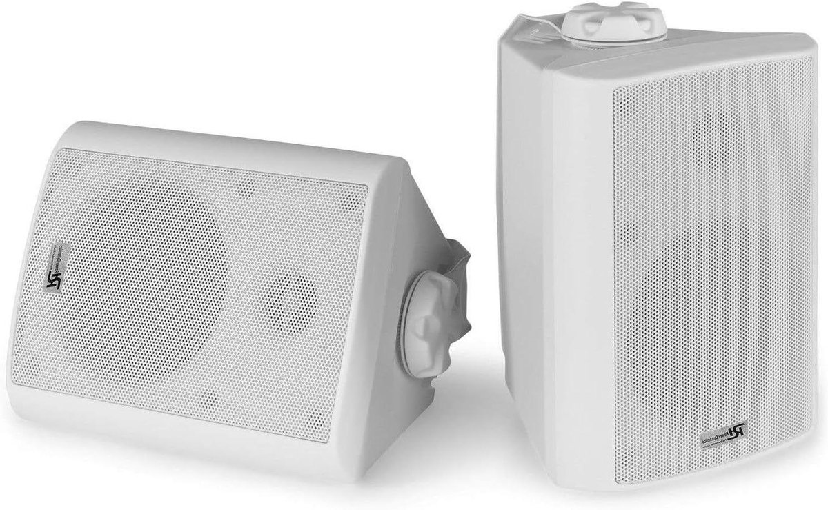 Buitenmuur Speakers - Tuin Geluid - Muziek Buiten - 100V Systeem Compatibel - 2 stuks - Wit