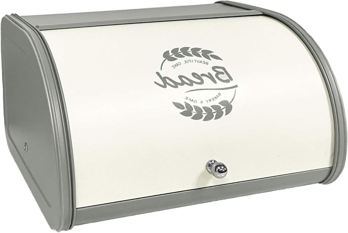 Metalen Brooddoos - Keuken Opberger - Brood Vers Houden - Roestvrij Staal - 10 Liter Capaciteit - Grijs