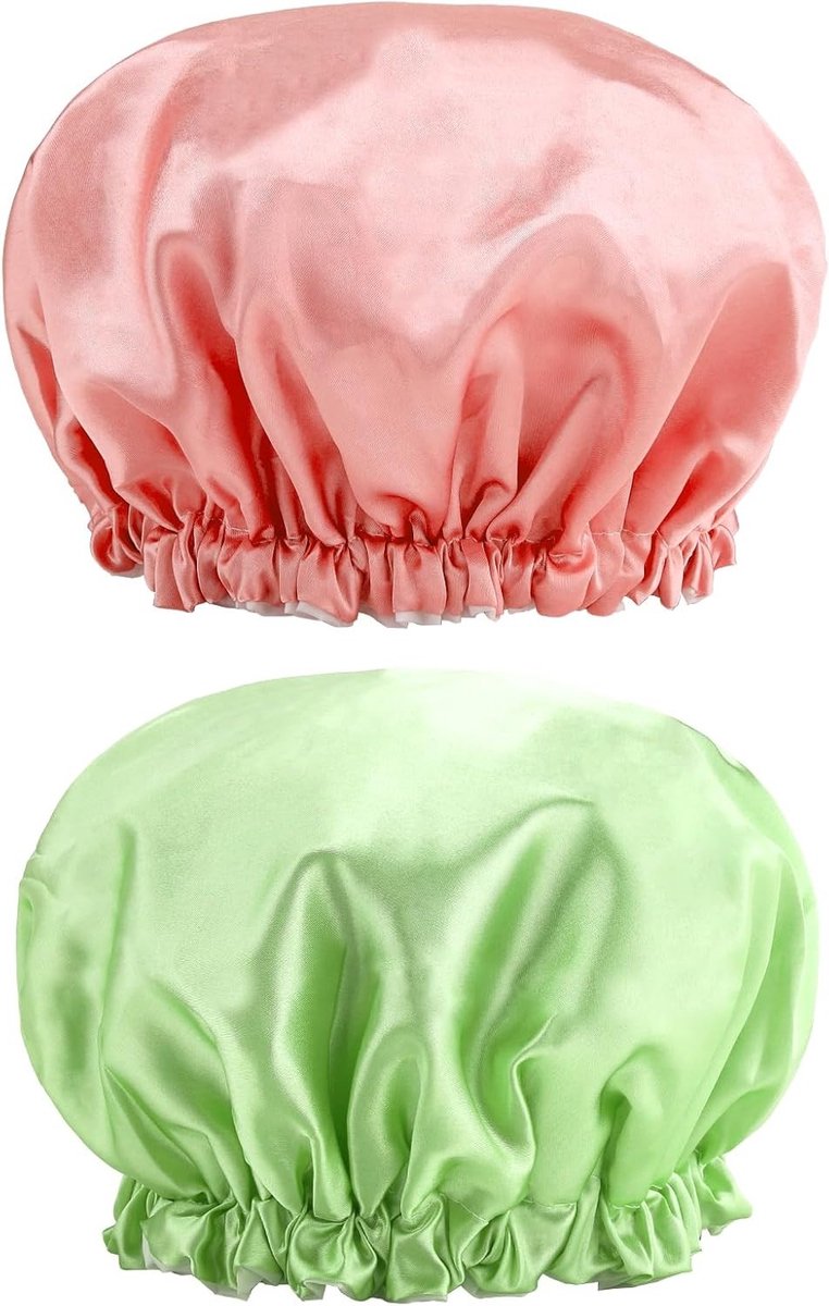 Herbruikbare Douchestoppers voor Vrouwen - 32CM Dubbel Laags Zwemcap Set van 2, Perfect voor Spa en Zwemmen