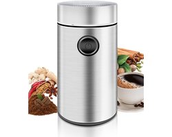Florixa® Coffee Grinder - Coffee Molen - Koffie Grinder - Zilver - 18cm x 10cm x 18cm