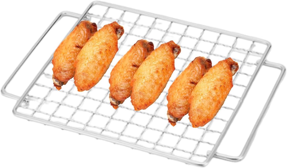 BBQ Kookrek - Rooster RVS - Vis Groenten - Herbruikbaar Materiaal - 23 x 19 cm