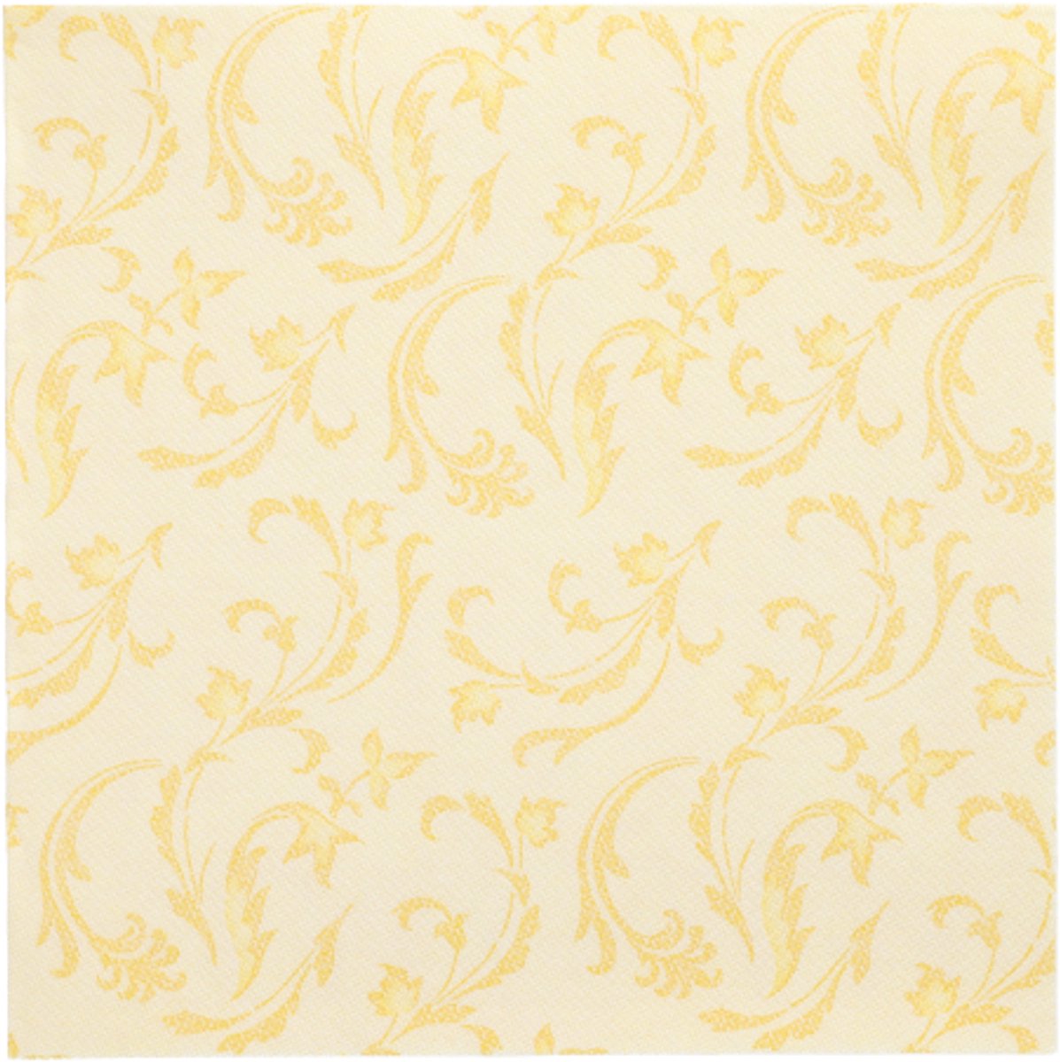 5x 50 Servetten ROYAL Collection 1/4 vouw 40 cm x 40 cm geel Damascato