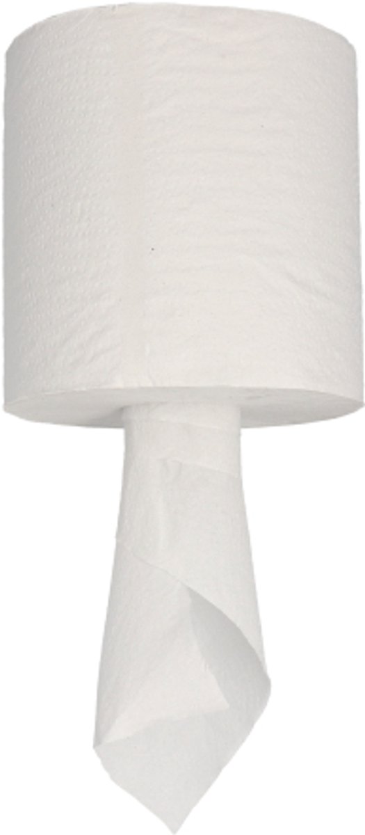 1x 6 Universele poetsrollen met centrale afrolling Ø 19 cm · 300 m x 19 cm micro‑embossing Handdoekrollen interne afwikkeling