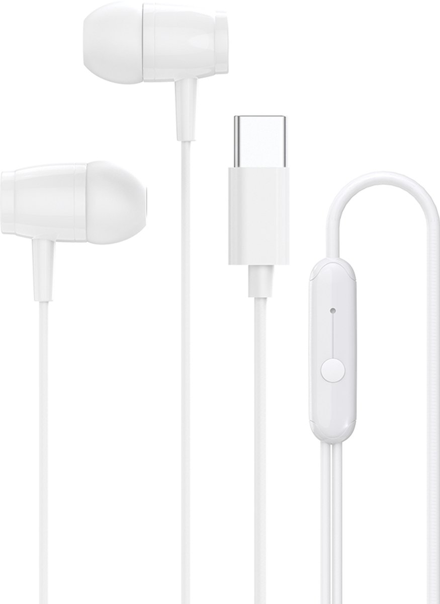 Canyon SEP-5 Serie - In-ear Koptelefoon - USB-C Kabel - Wit - Diepe Bas