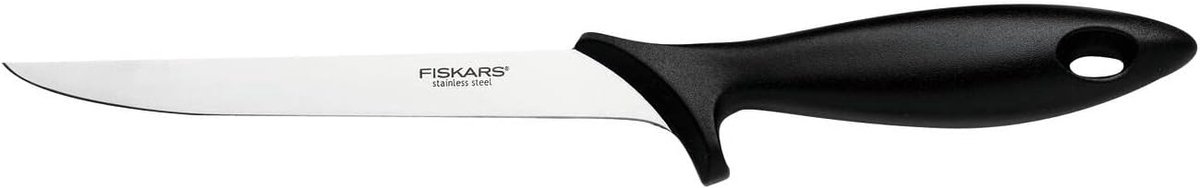 Fiskars Essential - Fileermes - 18 cm - Roestvrijstaal - Ergonomische Handgreep