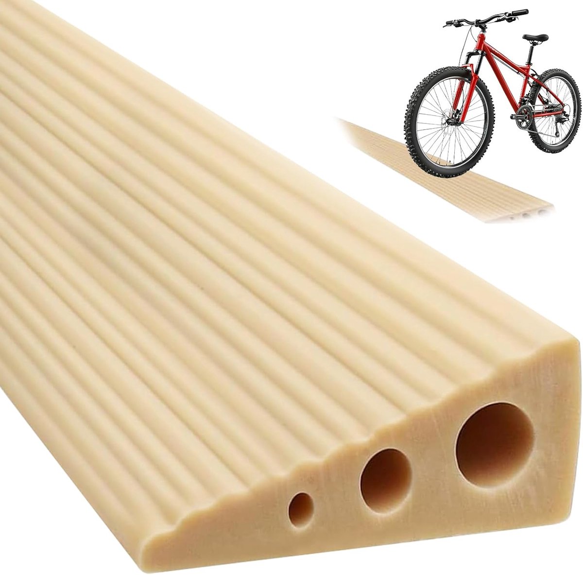 Oprijplaat PVC - Drempelhulp - Barrièrevrij maken - Hoge draagkracht - 100x7x3 cm - Geel