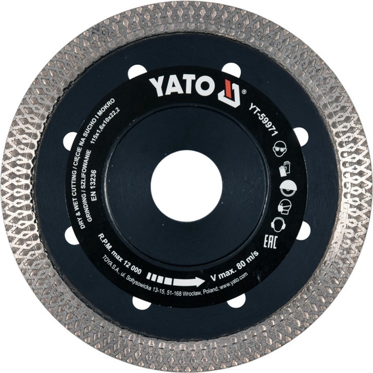 Yato - Diamantschijf voor Keramiek - 115mm - Precisie en Duurzaamheid
