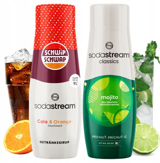 Sodastream Shwip Shwap Serie - Limonadesiroop - Cola en Mojito Smaak - 2 Stuks