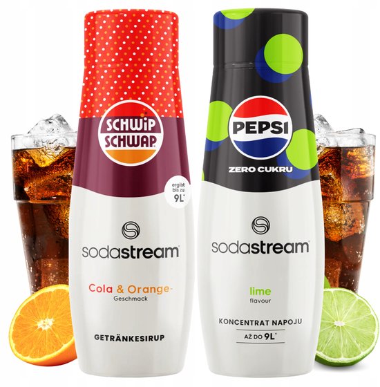 SodaStream Shwip Shwap + Pepsi Max - Limonadesiroop - Cola en Limoen - 2x