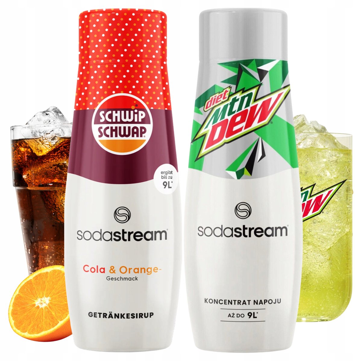 SodaStream Shwip Shwap - Colasirup - Met Sinaasappel - Mountain Dew Smaak - 2 Stuks