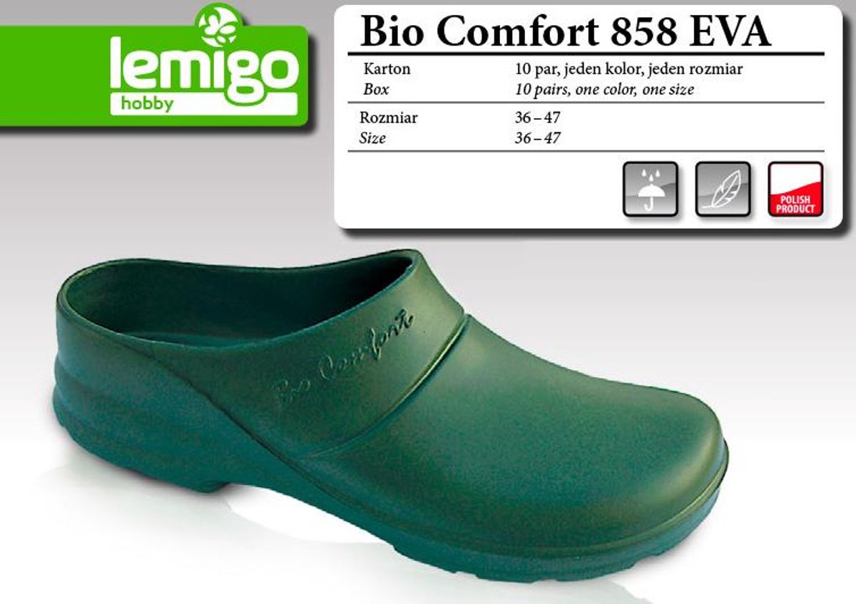 Lemigo Bio Comfort 858 - Groene EVA Klompen - Anit-slip Zolen - Waterdicht
