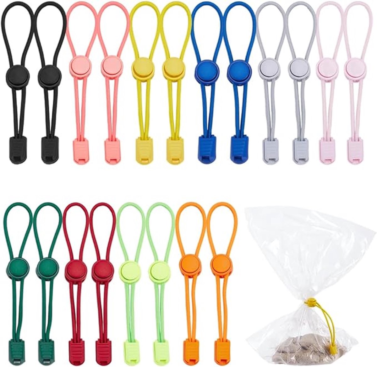 20 Stuks Vershoud Knijpers - Voedselclip - Afdichtingsclip - Sluitclips Voor Zakjes - Herbruikbare - Zakclips - Zaksluiter - Multifunctionele Cliptasklemmen - Verstelbaar - Geschikt Voor Vishengels, Voedselzakken En Diepvrieszakken