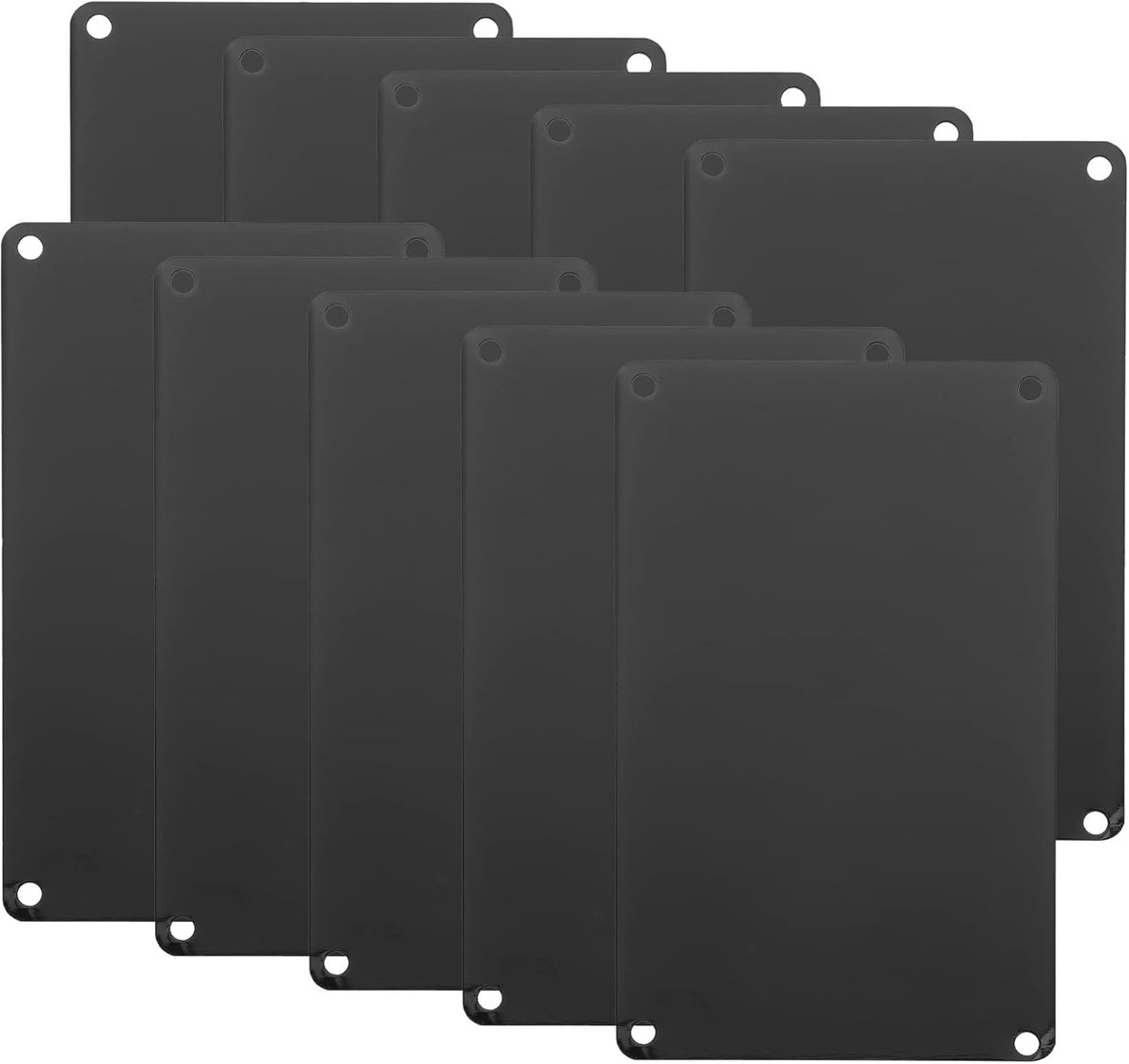 Metalen Deurborden - Naamplaatjes Gegraveerd - Kantoor Inrichting - Uniek Ontwerp Set - 10x6cm - Zwart