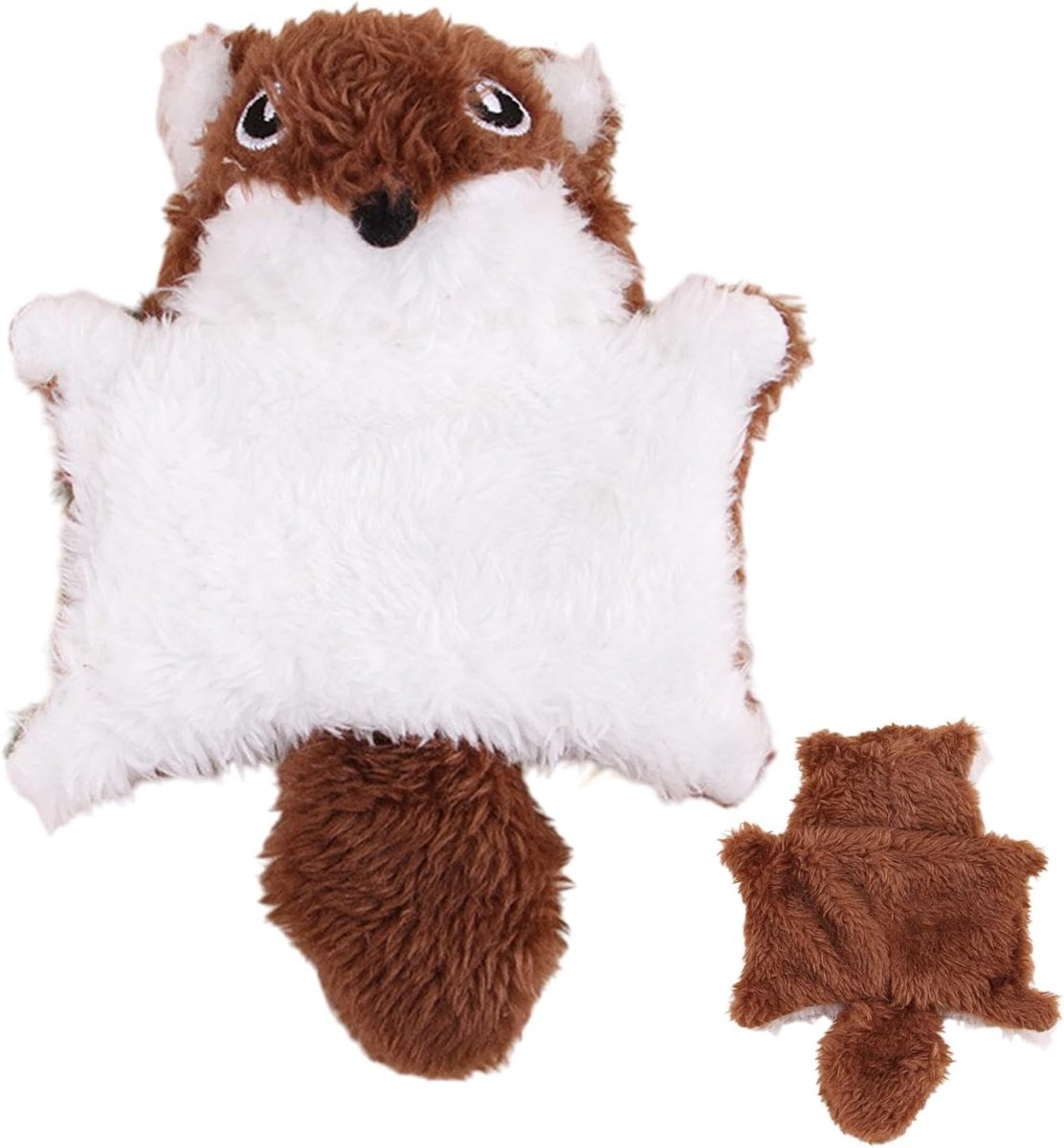 Kattenknuffel - Schopspeelgoed - Interactief spelen - Zachte pluche - 11x15 cm - Bruin