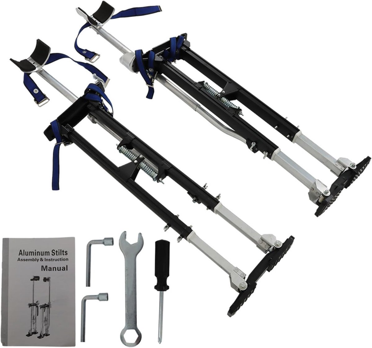 Verstelbare Stelten - Gipsplaat Stempels - Kluswerkzaamheden Binnen - Lichtgewicht Aluminium Constructie - 36-48 Inch - Zwart