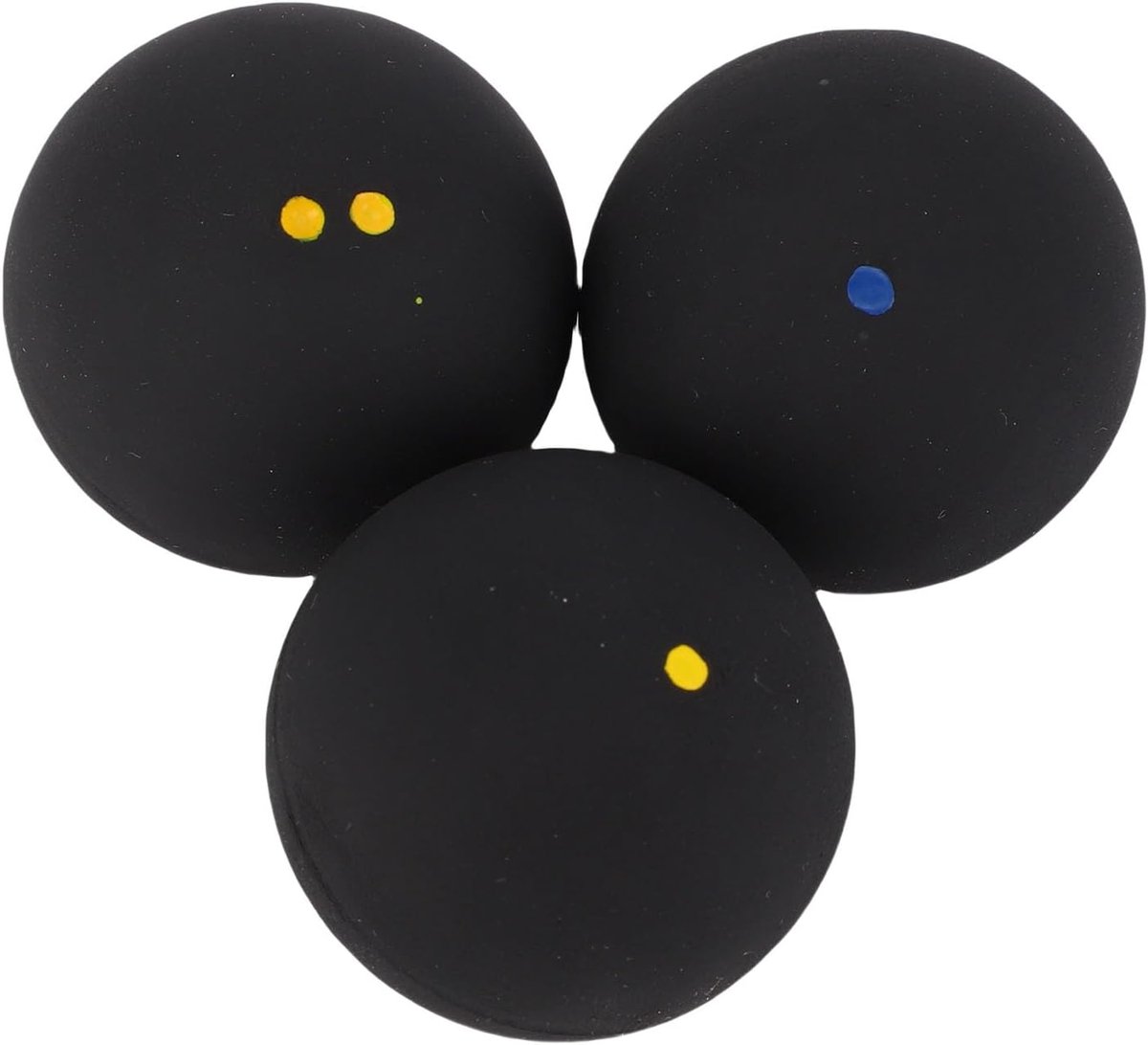 Squash Ballen Set - Oefen Squashballen - Training en Wedstrijd - Variabele Snelheid Punten - 4cm Diameter - Geel Blauw