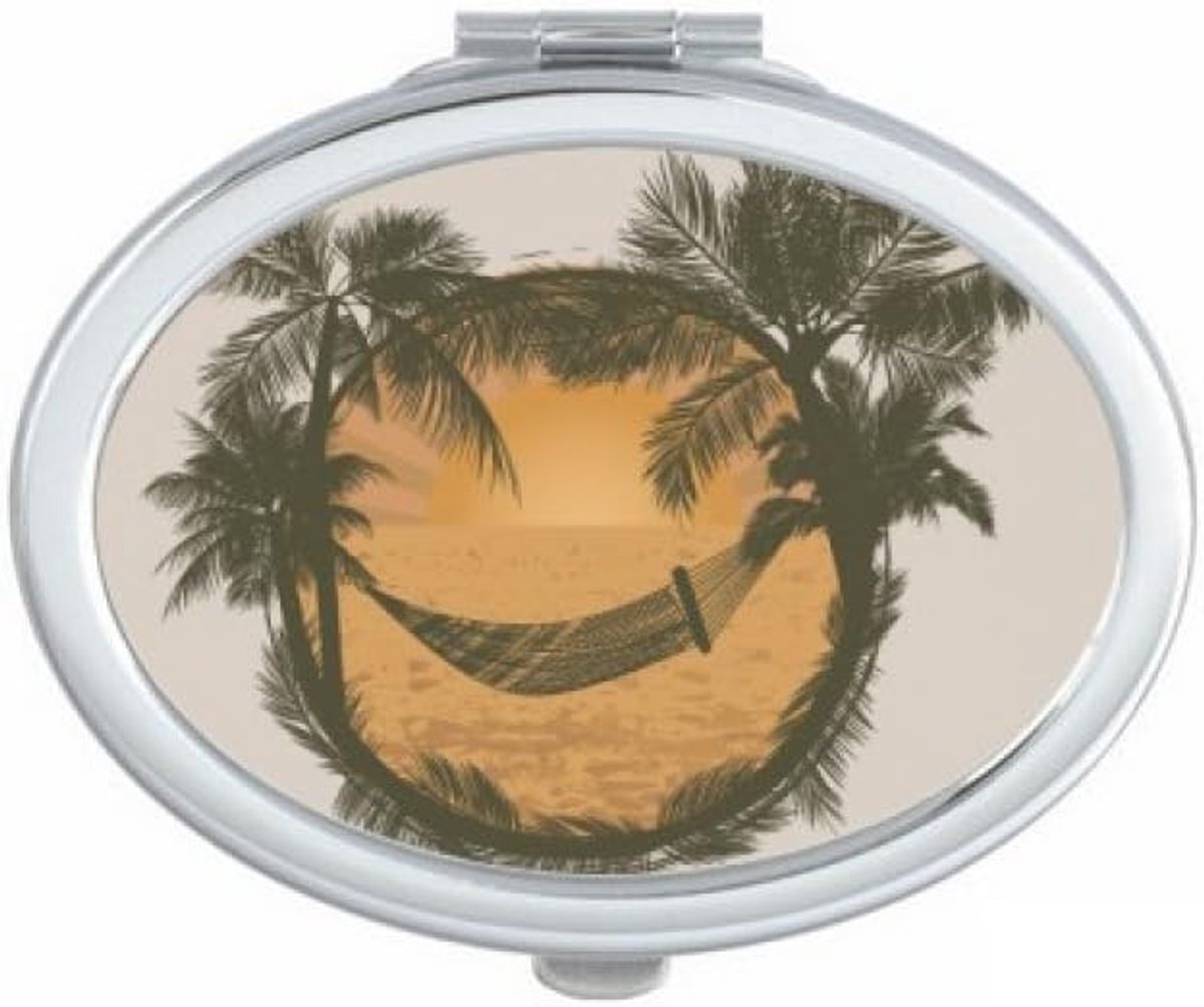 Compacte Make-up Spiegel - Handspiegel Pocket Spiegel - Snel Opfrissen - Dubbelzijdig Glas - 7cm x 6cm